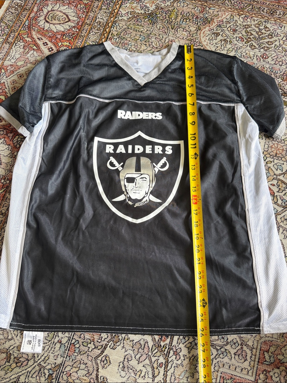 Black and White Raiders Kids Jersey xl